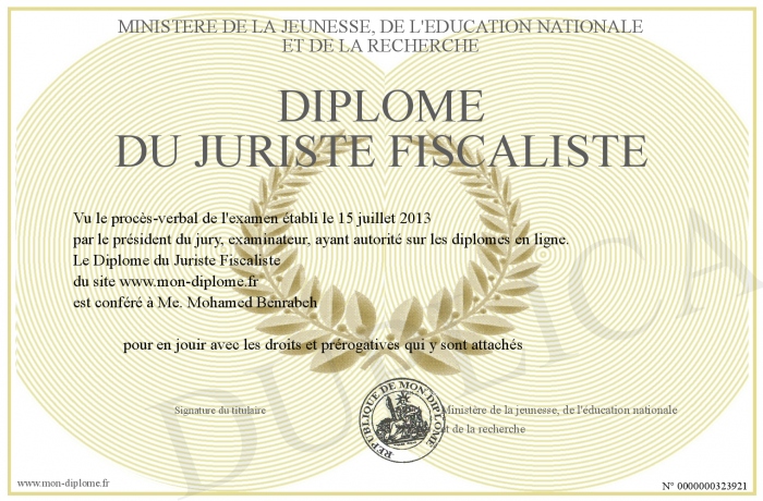 diplome universitaire juriste
